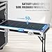 JEWEDECO Universal Equipment Rack Dj Work Table and Casters Dj Audio Rack Network Devices for Performance for Performance Black