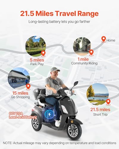 VEVOR Heavy Duty 3-Wheel Mobility