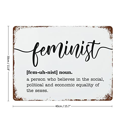 Funny Noun Definition Of Feminist Metal Signs Noun Dictionary Definition Plaque Tin Sign Outdoor Signs And Decor Vintage Inspired Metal Sign For Hanging To Display In Your Home Bar 12"X16" #TOP1