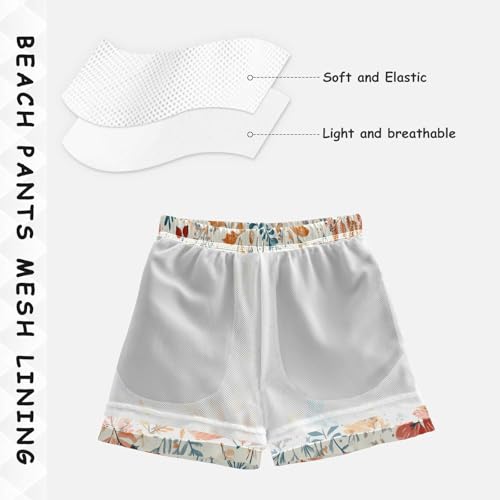 Boys Beach Board Shorts Fox Real Animal Cartoon Swim Trunk Teen Swimwear 8-16Y Multicolor4