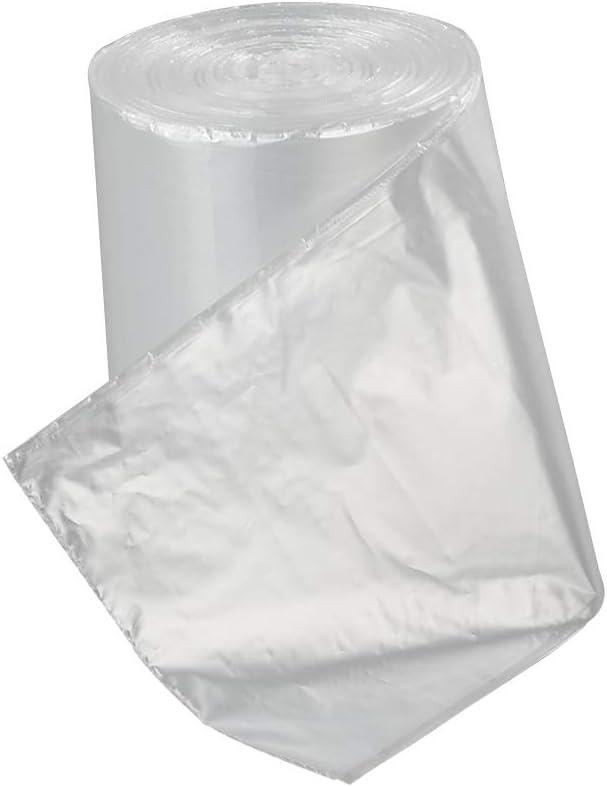 Cadineer Clear Bin Liners Bags, Plastic Kitchen Trash Bag, 100 Bags (20 L)