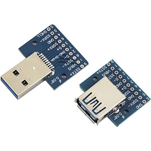 Adaptador USB 3.0 Tipo A Macho y Hembra Breakout Board 6 Pzas miniatura 3