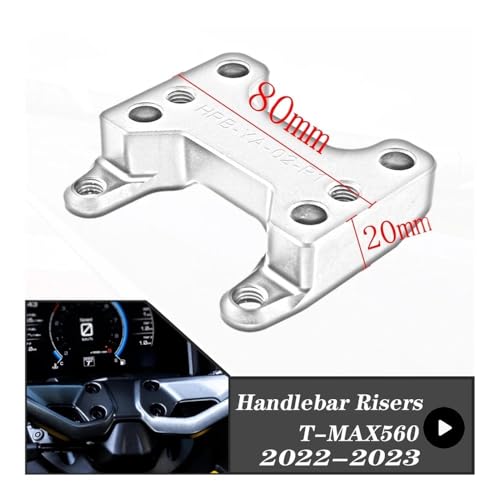 Solución postural: Elevador de manillar T-MAX 560 2022 abrazadera trasera negra 7