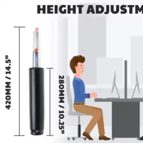 Image of Lakdi The furniture Co. Office Chair Gas Lift Hydraulic Pneumatic Shock Cylinder 120mm for Office Chairs - Universal Replacement Fits Black Color - (HDLC-001)