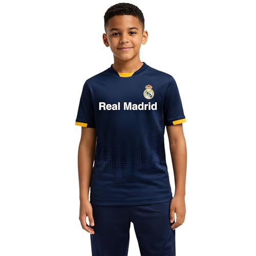 Icon Sports Officially Licensed Real Madrid CF Game Day Shirt - Unisex Kids - RM211GD Navy YM