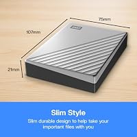 WD My Passport Ultra for Mac externe Festplatte 6 TB (mobiler Speicher, herunterladbare Software, Passwortschutz, Mac kompatibel, einfach einzusetzen) Silber – Ansicht 5