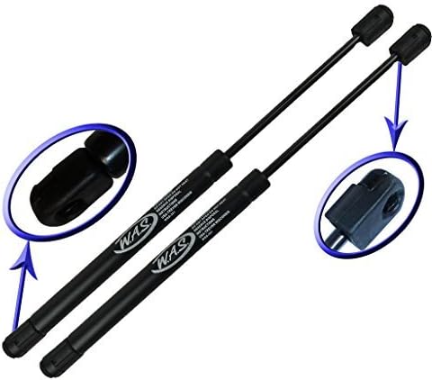 Two Rear Trunk Lid Gas Charged Lift Supports for 1998-2013 Corvette Convertible, 1999-2000 Corvette Base Coupe, 2001-2004 Corvette Z06 Coupe. WGS-175-2