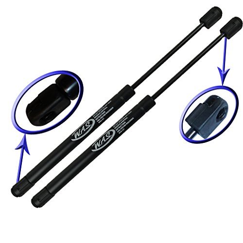 Two Rear Trunk Lid Gas Charged Lift Supports for 1998-2013 Corvette Convertible, 1999-2000 Corvette Base Coupe, 2001-2004 Corvette Z06 Coupe. WGS-175-2