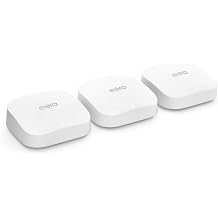 Amazon eero Pro 6E mesh wifi system - Supports internet plans up to 2.5 Gbps, Coverage up to 6,000 sq. ft., Connect 100+ devices, 3-pack