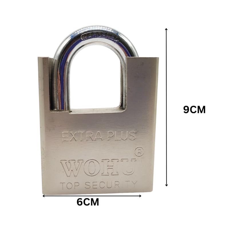 Image of 60mm Security Padlock Shed Gate Lock 3 Keys 35mm Shank Brass Core Security