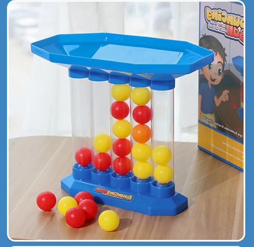 Bouncing Ball Tischspiel, Vier Gewinnt Spiel Hüpfball, 2024 Neues Bounce Off Game,Jumping Ball Tabletop Ping Pong Spielballspiel, 4 Shots Desktop Bouncing Toy für Kinder Familie und Party