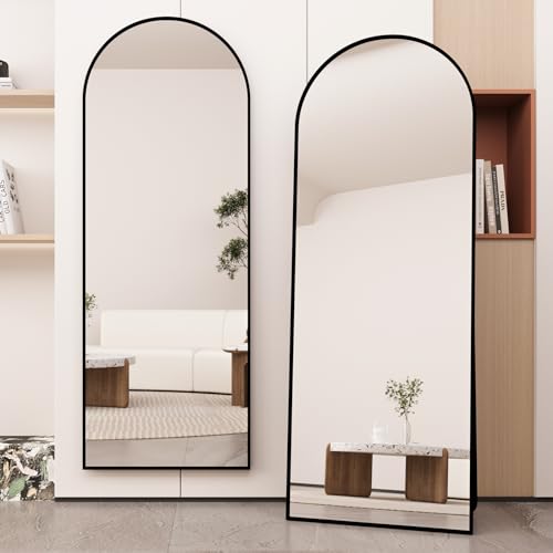 Beauty4U Arched Full Length Mirror with Black Frame
