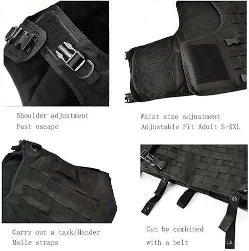BOMTURN Tactical Airsoft Vest Upgrade Adjustable Modular Paintball Vest Outdoor Fit Adult