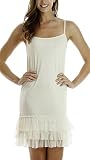 Melody Women's Knit Camisole Full Slip Dresses Cream