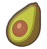 crocs Unisex-Erwachsene Avocado Schuhanhänger, Mehrfarbig (Multicolour), Einheitsgröße