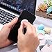 Ciieeo 4pcs Macaron Phone Screen Cleaner with Dual-Sided Microfiber Cloths and Keychain Portable Screen Wipes for Smartphones Tablets Laptops and Glasses Cute Decoration and Present Idea