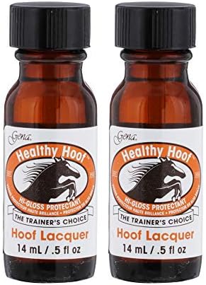 Gena Healthy Hoof Lacquer Nail Strengthener Hi-Gloss Protectant 0.5 oz 2 Pk