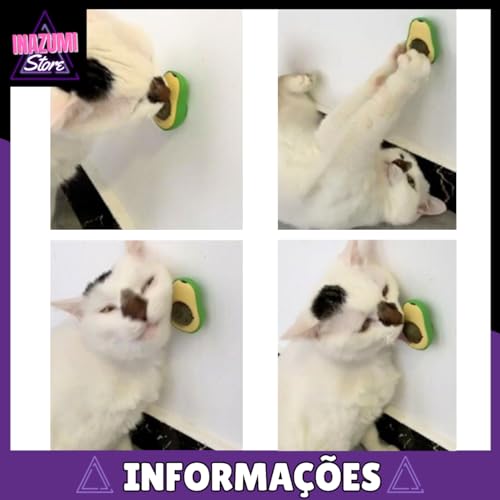 Kit 2 Brinquedo Para Gatos Com Catnip Erva do Gato Natural Abacate Bola de Lamber
