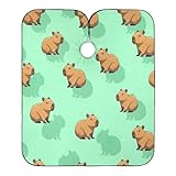Cute Capybara Mint Green Barber Cloth Cape Beauty Cape Hair Color, Makeup Cape