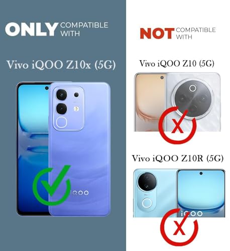 Image of Jkobi Lifetime Anti-Yellow MagSafe Compatible Clear Back Cover Case for Vivo iQOO Z10x (Sleek Hard Crystal | Shockproof and Camera Protection)