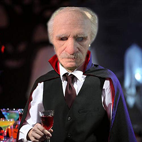 motifa Máscara de homem velho – Máscara realista de Dia das Bruxas – Máscara facial de látex humano