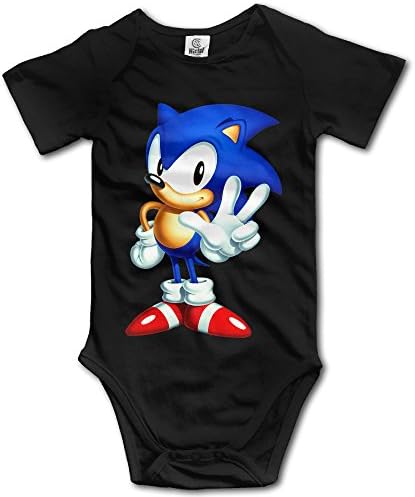 JSWALA Baby's Sonic The Hedgehog Bodysuit/Climbing Clothes Black