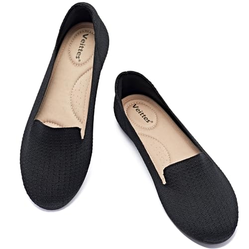 Veittes Women's Wide Width Flats Shoes,Fashion Ballet Flat2