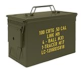 MILITARY-BASE(ミリタリーベース)M2A1タイプ .50 アンモボックス 2.6kg (OD(ステッカー付))