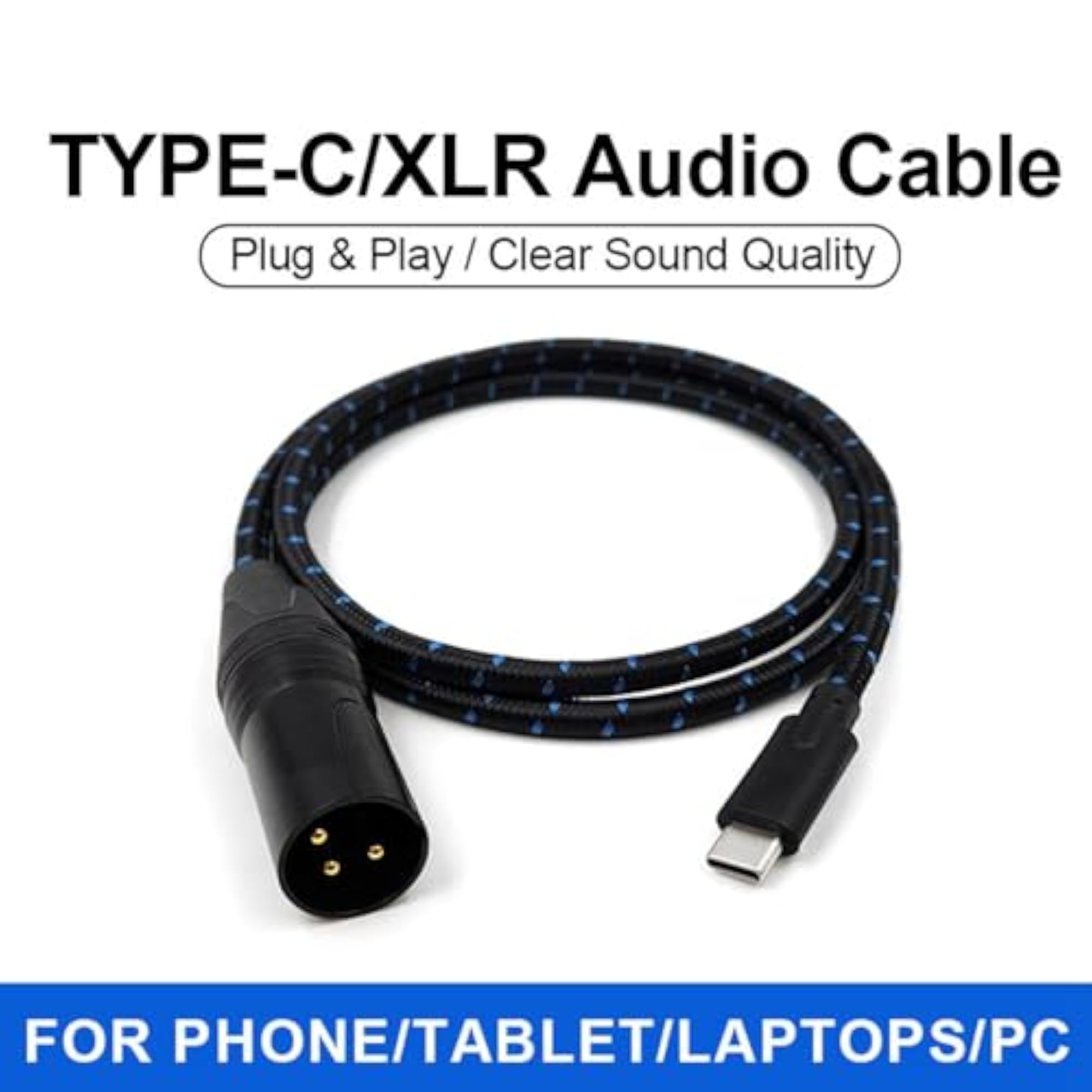 TypeC to XLR Audio Cable for Audio Equipment