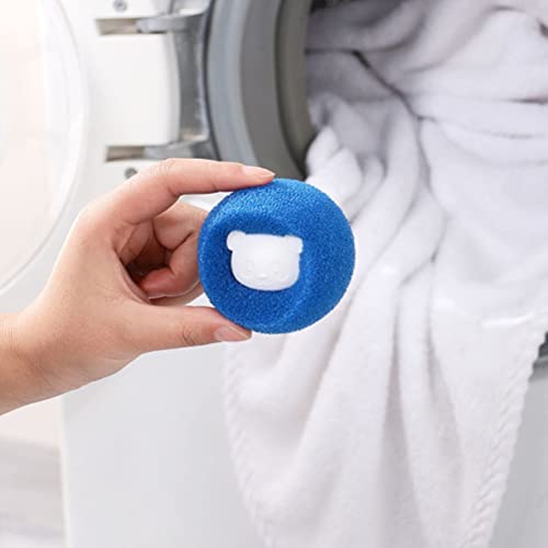 Zhongdawei Pet Hair Remover Laundry Balls, 12 Pcs for Washing Machine Removes Pet Hair Lint, Orange, Blue
