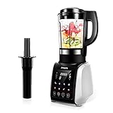 Blender for Shakes and Smoothies, Countertop Blender Smoothie Maker with 8-Speed, 1200W Blender for Kitchen with Heating & Colding Function, 64oz Glass Blender with Timer, 9 Pre-Programmed Settings
