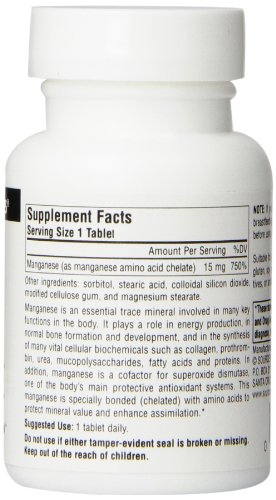 Source Naturals Manganese 10 Mg Amino Acid Chelate,100 Tablets (Pack Of 2) #TOP2