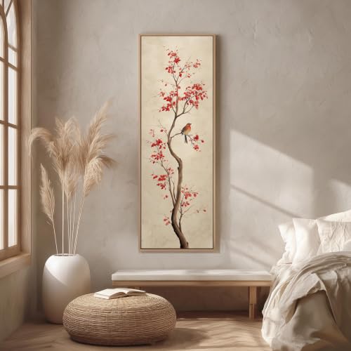 Art japonais à l'encre de Chine : estampe haut de gamme Sumi-e sur toile géante de 195 cm