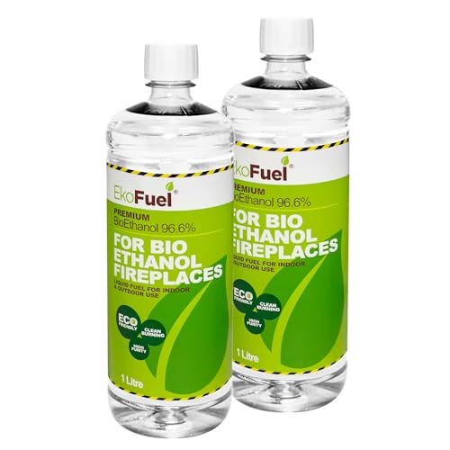 EKOFUEL (2 x 1 Litre) Premium Bioethanol Fuel – Liquid Fuel ...