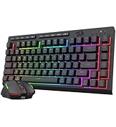 Amazon | Redragon ワイヤレス ゲーミング キーボード&マウスセット 60