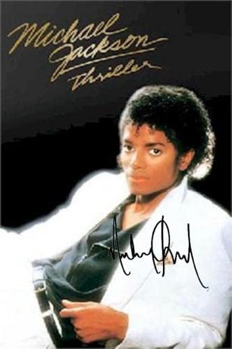 Miniatura 2 de Michael Jackson Autographed Facsimile Signed Thriller Album Cover Poster - Sports Memorabilia