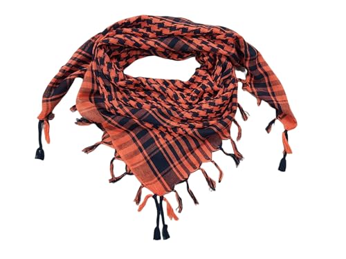 Elu Shemagh Scarf Men - Women /100% Cotton Military Shemagh Keffiyeh Scarf Arafat Tactical Desert Rave Bandana Head Wrap