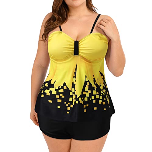 Tankini divisé pour femme grande taille avec maintien optimal