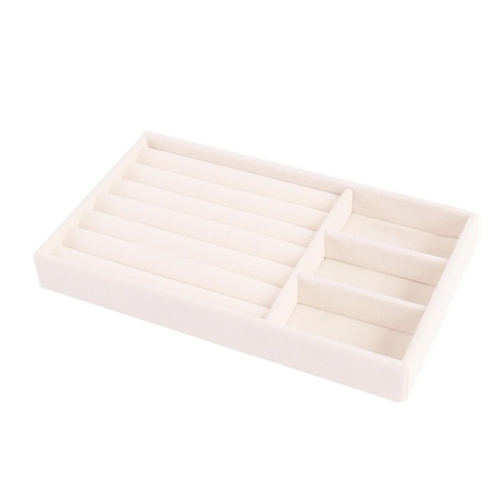 YUSUZH Flocking Jewelry Box Tray for Rings, Earrings