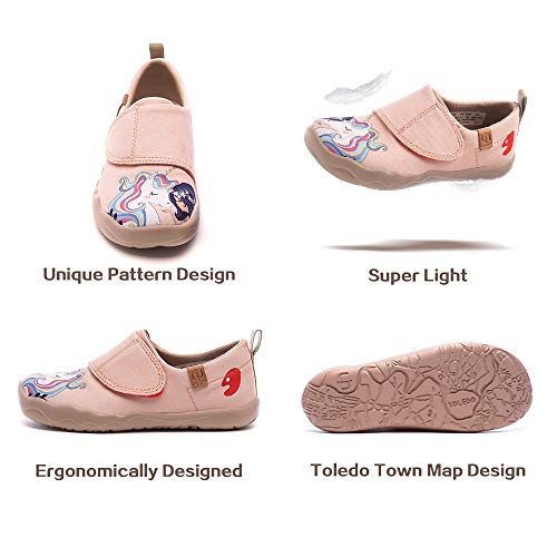 Uin Kids' Fashion Sneaker Colorful Painted Art Funny Walking Casual Loafers Girl And Unicorn (3Y) #TOP2
