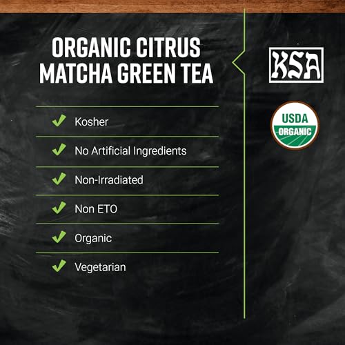 Té verde matcha con cítricos orgánico 16 onzas miniatura 2