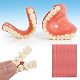 DIY Smile Denture Kit for Visual Use – Upper & Lower Cosmetic Teeth with Gum Material, Easy Home Cosmetic Denture for Parties, Costumes, or Personal Appearance Confidence (1)