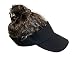 Billy-Bob Man Bun Visor, The World's First Man Bun Visor! Brown Hair!, Black, One Size