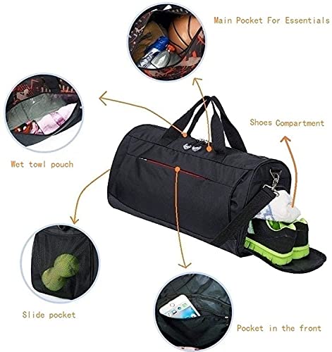Gym-Bag-with-Shoes-CompartmentSports-Bag-with-Waterproof-Pocket-for-Wet-TowelsTravel-Duffel-Bag-for-Men-and-Women