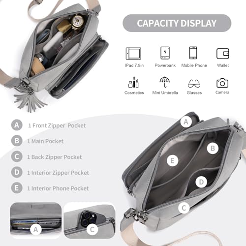 Pomelo Best Crossbody Purses for Women, Soft Leather Medium Cross Body Bags Woman, Shoulder Bag with Adjustable Strap Travel3