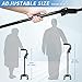 Adjustable Walking Cane for Men & Women with 4-Pronged Base for Extra Stability - Foldable Cane for Seniors with Foam Padded Offset Handle for Soft Grip & a Second Handle for Standing Black