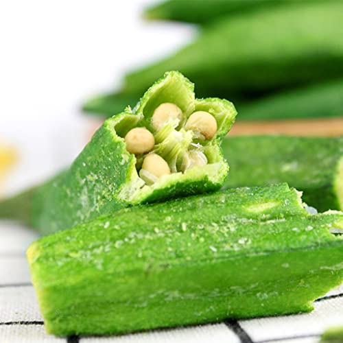 Sxet 2 Packs Okra Chips Snacks, Freeze Dried Okra Crisps, Dehydrated Okra, Crunchy Vegetables Chips Snack For Adults Kids, 50G/1.76Oz Per Pack (Pack Of 2) #TOP2