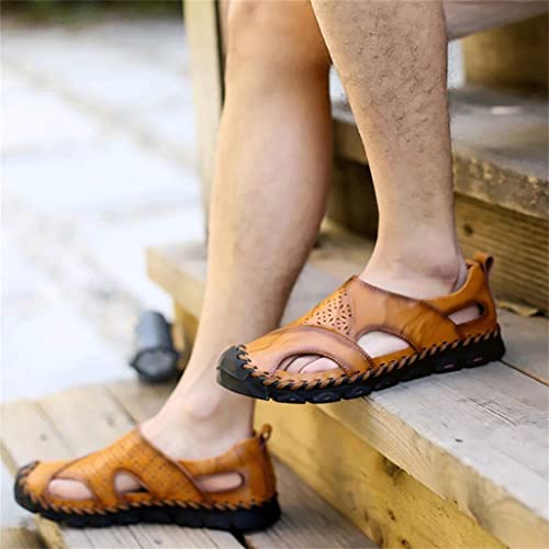 Leisure Beach Sandals Hiking Climbing Fishing Casual Outdoor Water Shoes Genuine Leather Slip-on Comfortable3