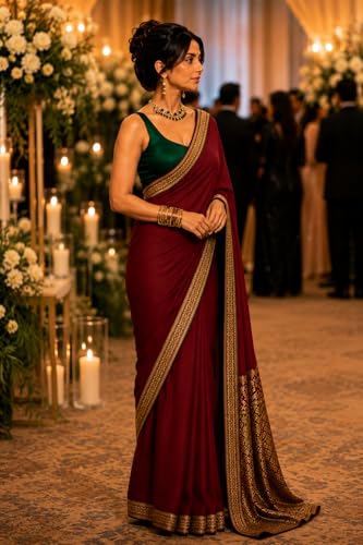 Image of Women's Glory Banarasi Satin Silk Saree for Women.