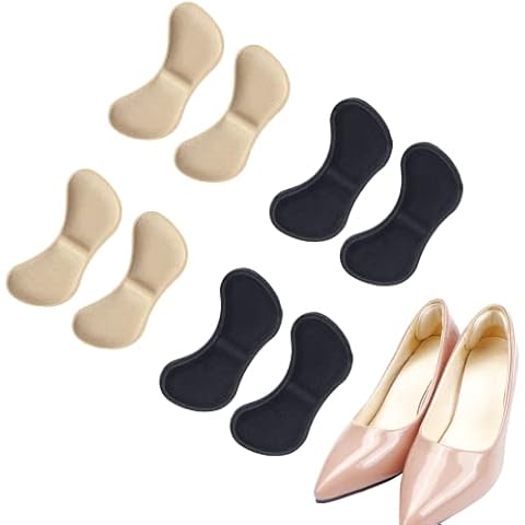 CareHabi 4 Pairs of Shoe Insoles Prevent rubbing of The Heel of The Shoes with Rubberised Heel, Adjustment of The Shoe Length, Mouse Shoes Cover